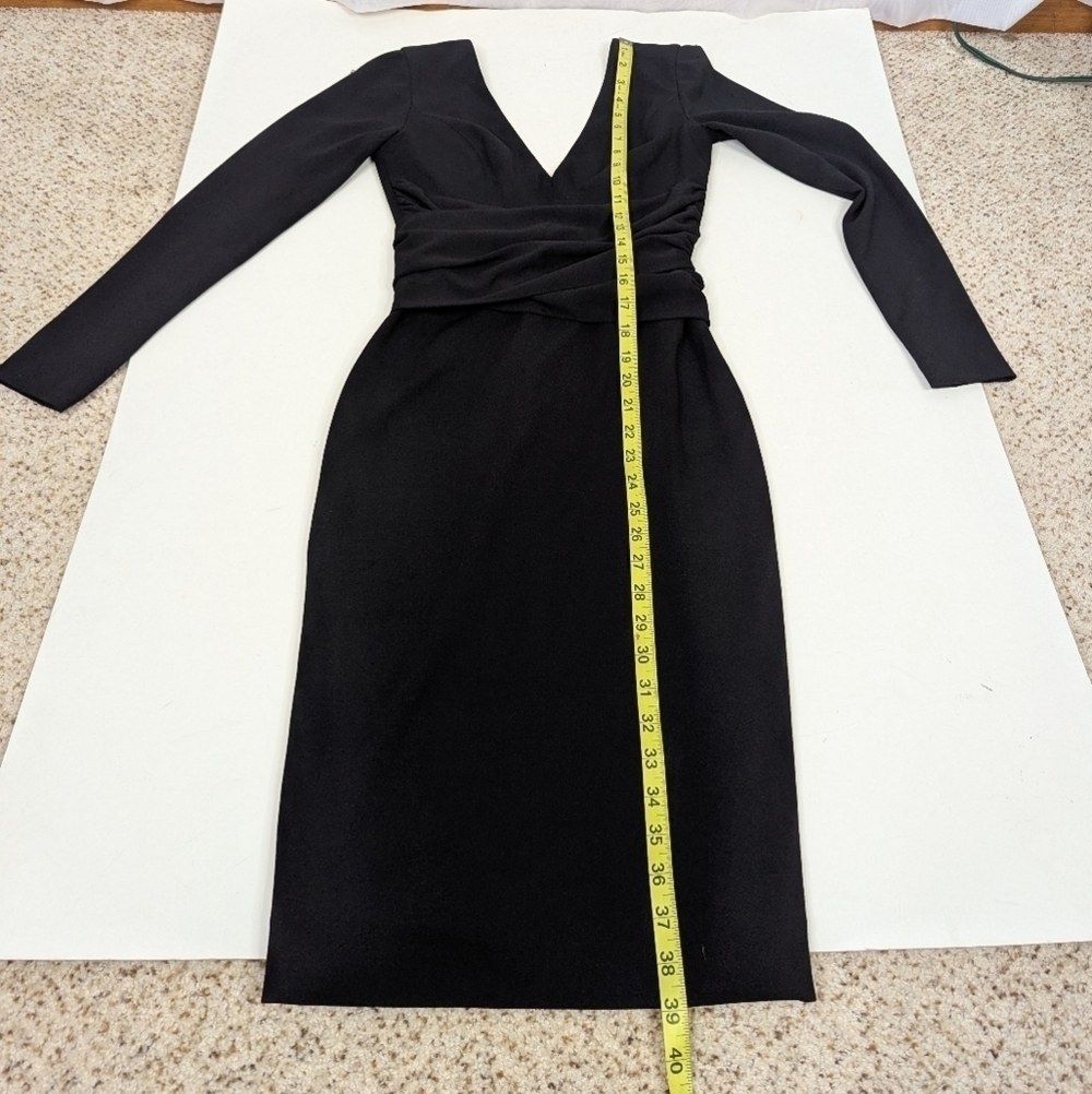 Dress the Population Drew V-Neck Long Sleeve Stretch Mini Dress - Picture 5 of 8